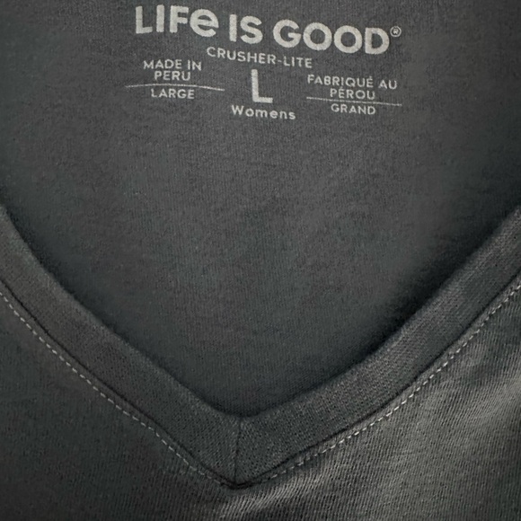 Life Is Good Blue Floral Short Sleeve Tee - Picture 3 of 5